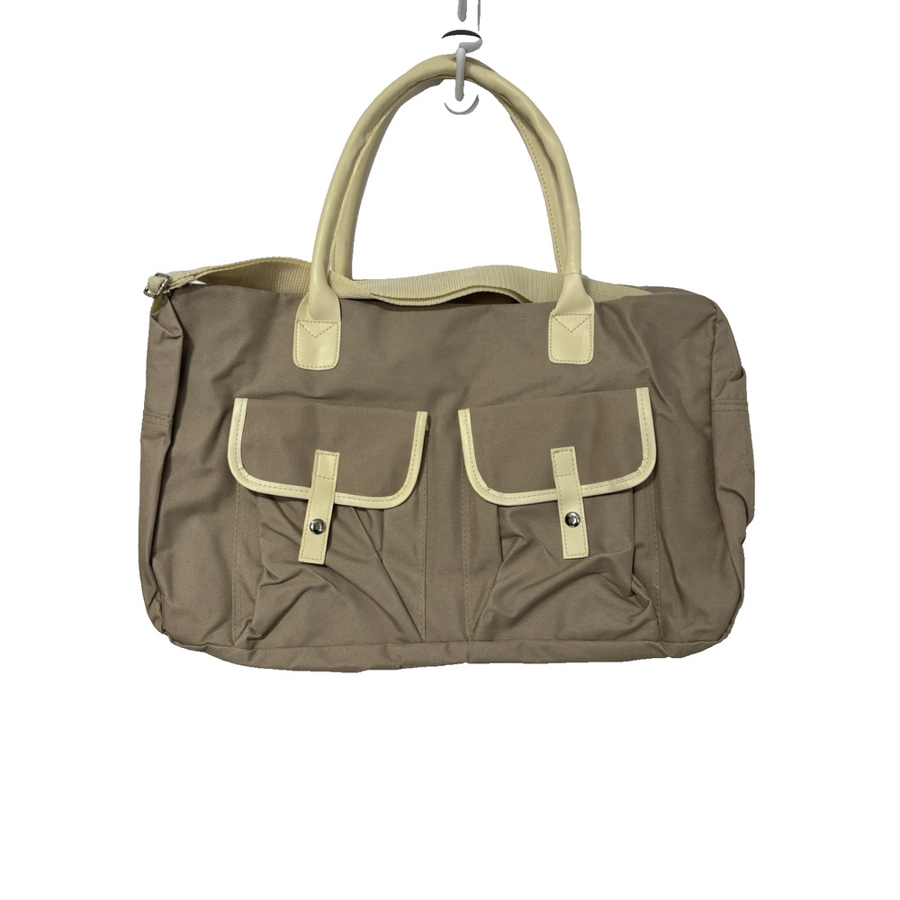 Tan Lightweight Travel‎ Tote Bag Vacation Neutral Basic Simple Essential Casual
